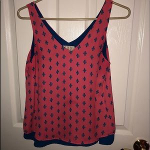 Pink and Blue 2-layered tank top